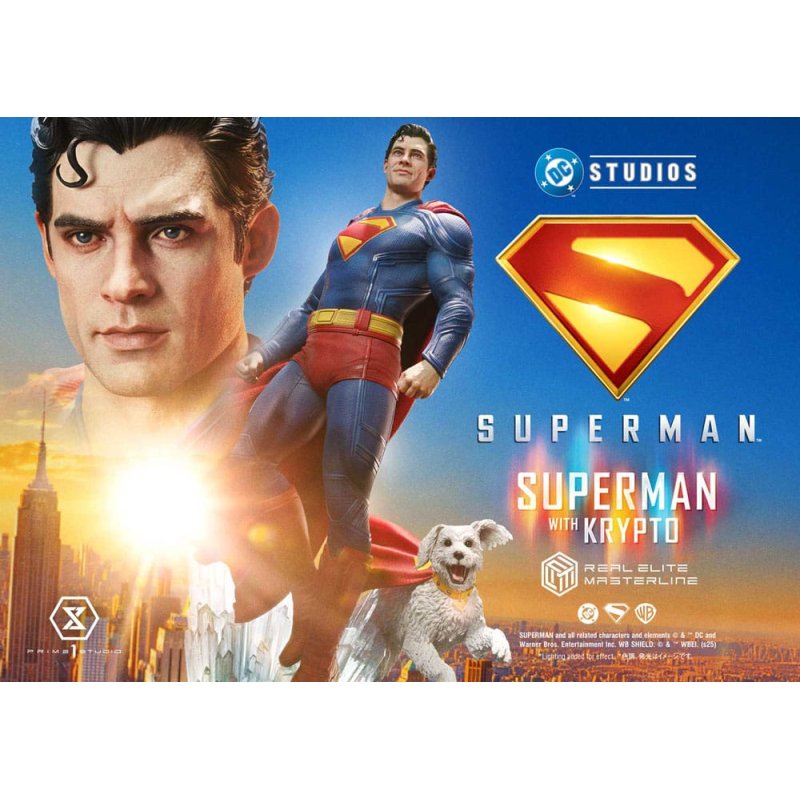 Superman (2025) Real Elite Masterline Series Statue 1/3 Superman with Krypto Bonus Version 95 cm