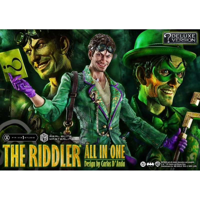 DC Comics Real Elite Masterline Series Statue 1/3 The Riddler All In One (Design by Carlos D'Anda) Deluxe Version 74 cm