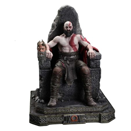 Throne Legacy God of War Series Statue 1/3 Ragnarok Master Thyself Kratos 67 cm