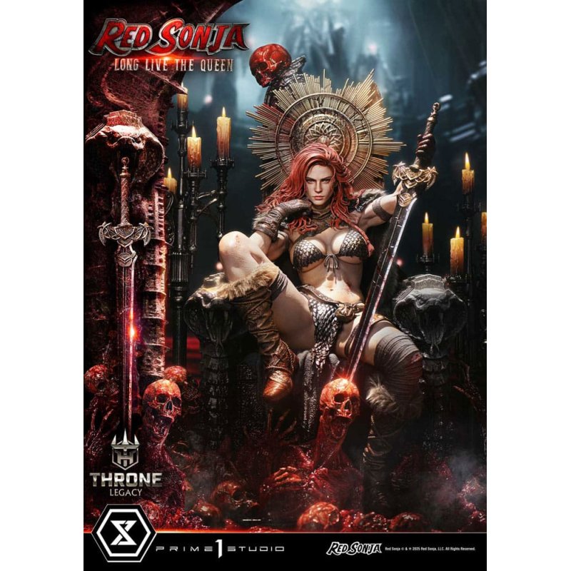 Red Sonja Throne Legacy Collection Statue Statue 1/3 Red Sonja: Long Live the Queen 77 cm
