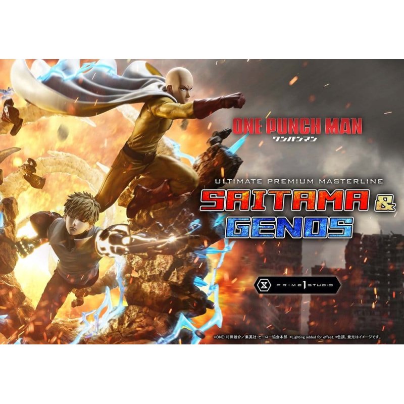 One-Punch Man Ultimate Premium Masterline Series Statue 1/4 Saitama & Genos 73 cm