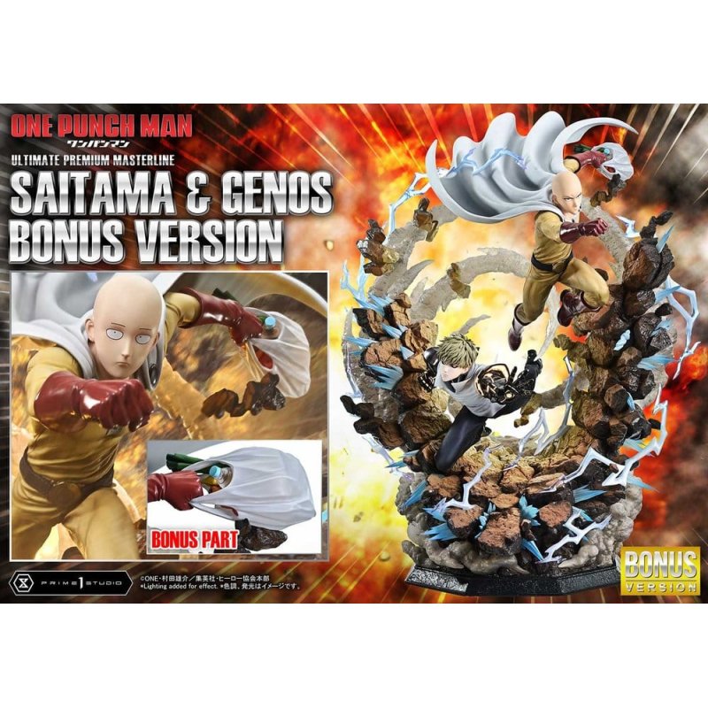 One-Punch Man Ultimate Premium Masterline Series Statue 1/4 Saitama & Genos DX Bonus Version 73 cm
