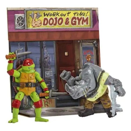 Teenage Mutant Ninja Turtles: Mutant Mayhem Battle Pack Action Figures Raphael vs. Rocksteady 11 cm