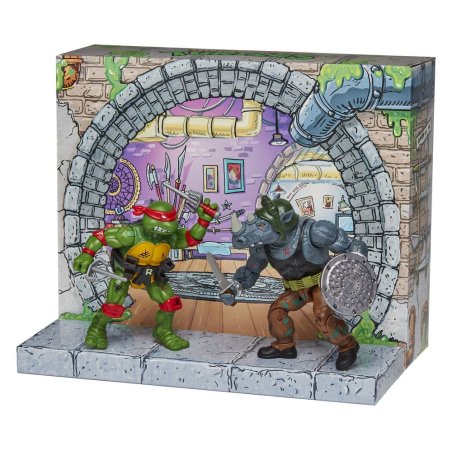 Teenage Mutant Ninja Turtles: Remastered Action Figures Raphael vs. Rocksteady