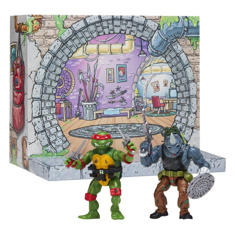 Teenage Mutant Ninja Turtles: Remastered Action Figures Raphael vs. Rocksteady