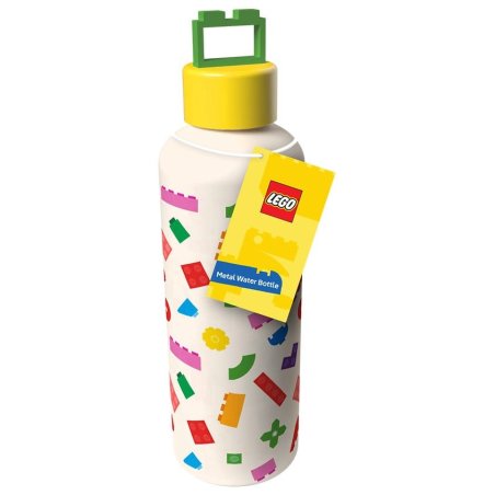 Lego Metal Water Bottle with Shaped Lid