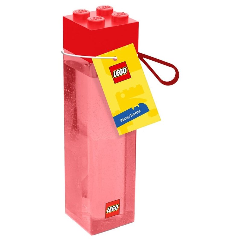 Lego Plastic Water Bottle Red Brick