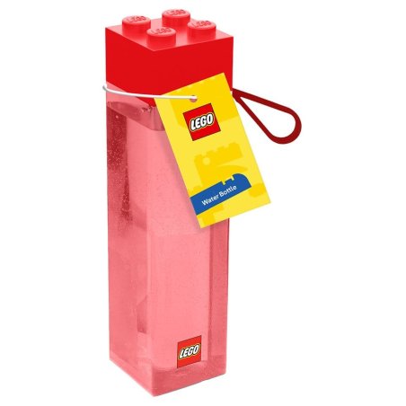 Lego Plastic Water Bottle Red Brick