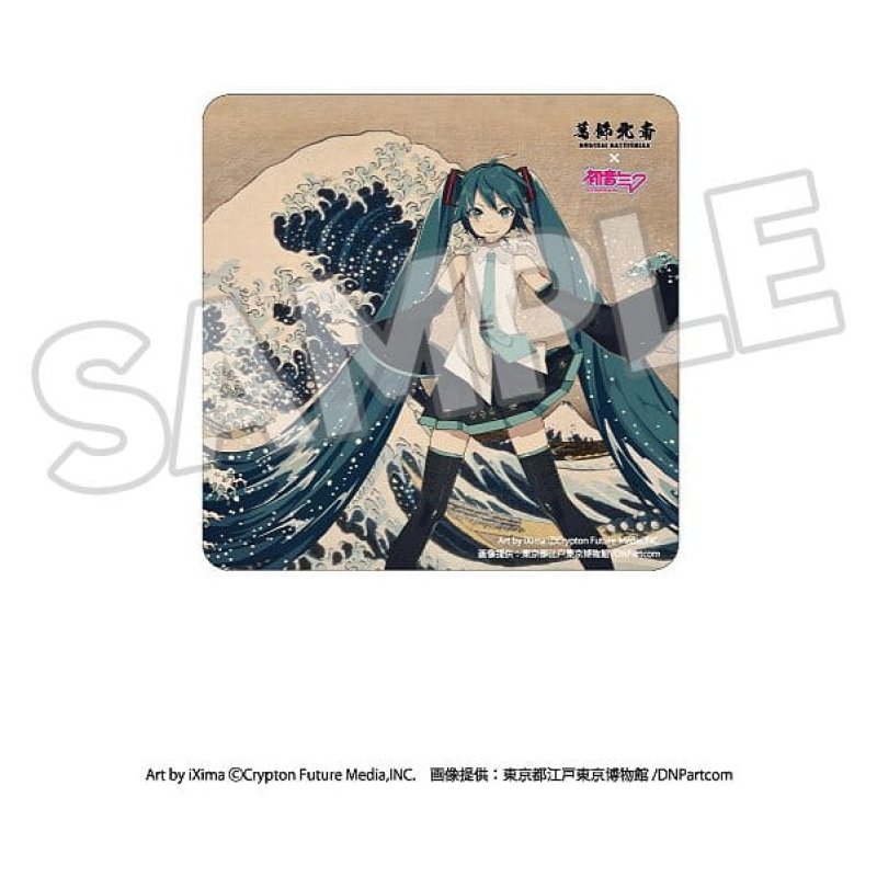 Katsushika Hokusai x Hatsune Miku Car Magnet Thirty-six Views of Mount Fuji/The Great Wave off Kanagawa