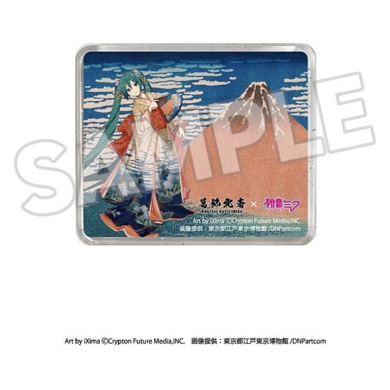 Katsushika Hokusai x Hatsune Miku 3D Magnet Thirty-six Views of Mount Fuji Fine Wind, Clear Morning