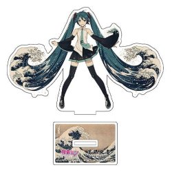 Hatsune Miku x Katsushika Hokusai iXima Die-Cut Acrylic Stand The Great Wave off Kanagawa 10 cm (5)