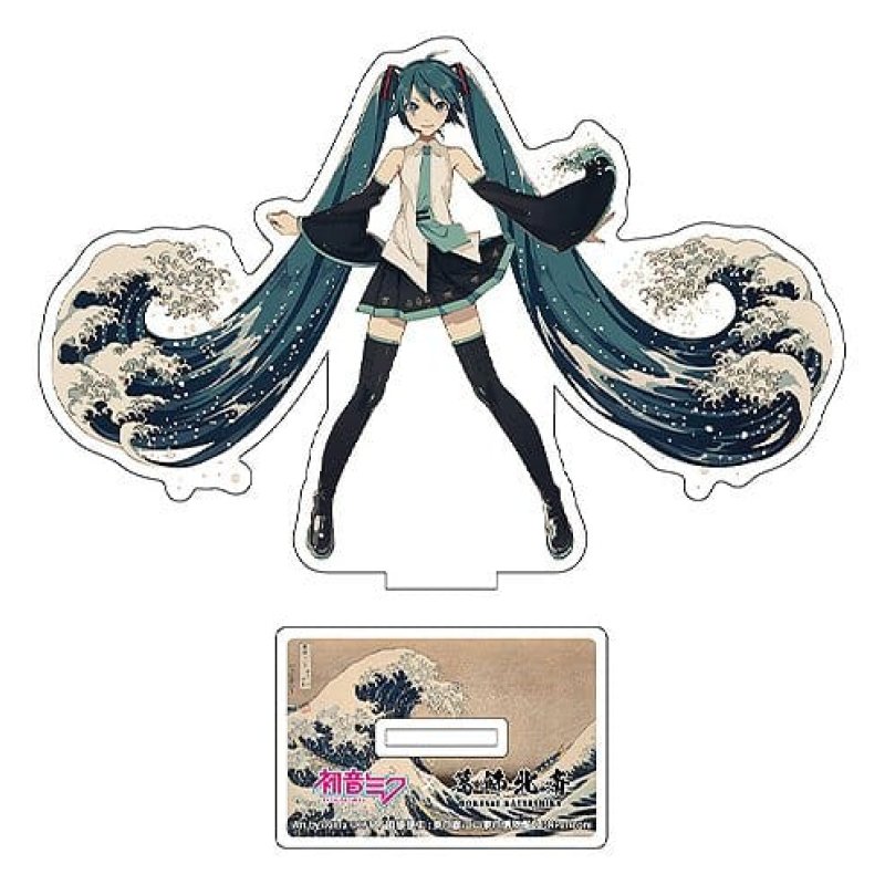 Hatsune Miku x Katsushika Hokusai iXima Die-Cut Acrylic Stand The Great Wave off Kanagawa 10 cm (5)