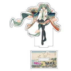 Hatsune Miku x Katsushika Hokusai iXima Die-Cut Acrylic Stand Shinagawa Gotenyama on the Tokaido 10 cm (5)