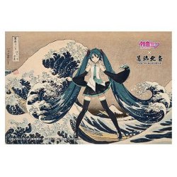 Hatsune Miku x Katsushika Hokusai iXima Postcard The Great Wave off Kanagawa (10)