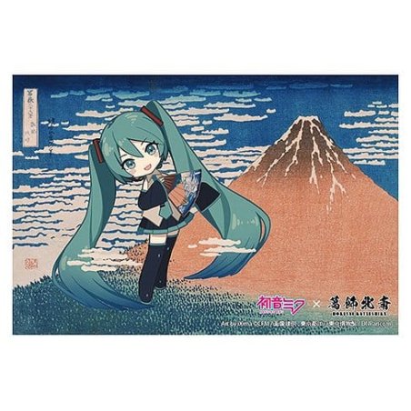 Hatsune Miku x Katsushika Hokusai iXima Postcard Fine Wind, Clear Morning (Chibi Character) (10)