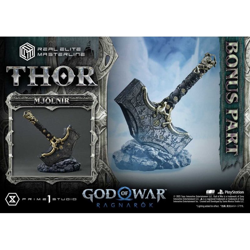 God of War: Ragnarök Real Elite Masterline Series Statue 1/3 Thor Deluxe Bonus Version 105 cm