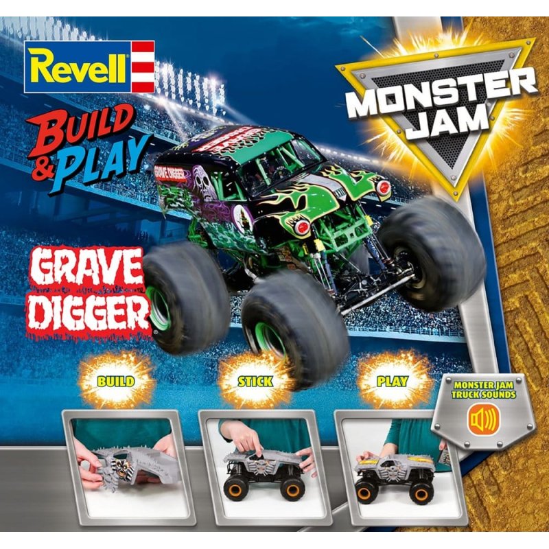 Monster Jam Revell Build & Play Kit Monster Jam Grave Digger