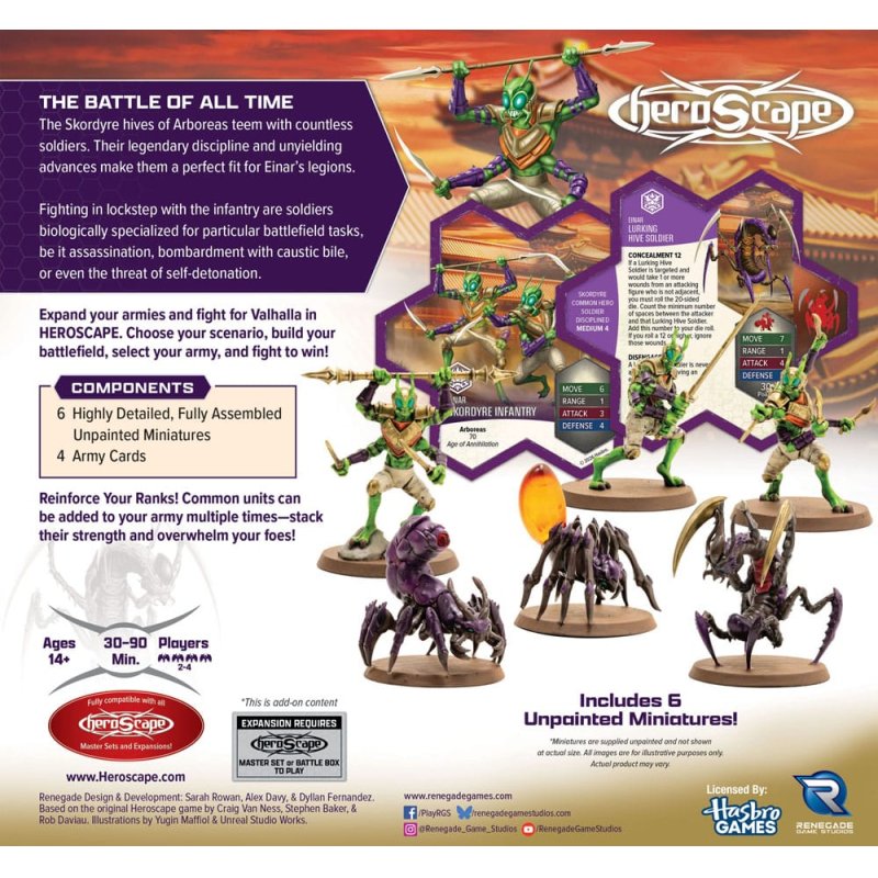 Heroscape Army Expansion Age of Annihilation Skordyre Soldiers (Common) *English Version*