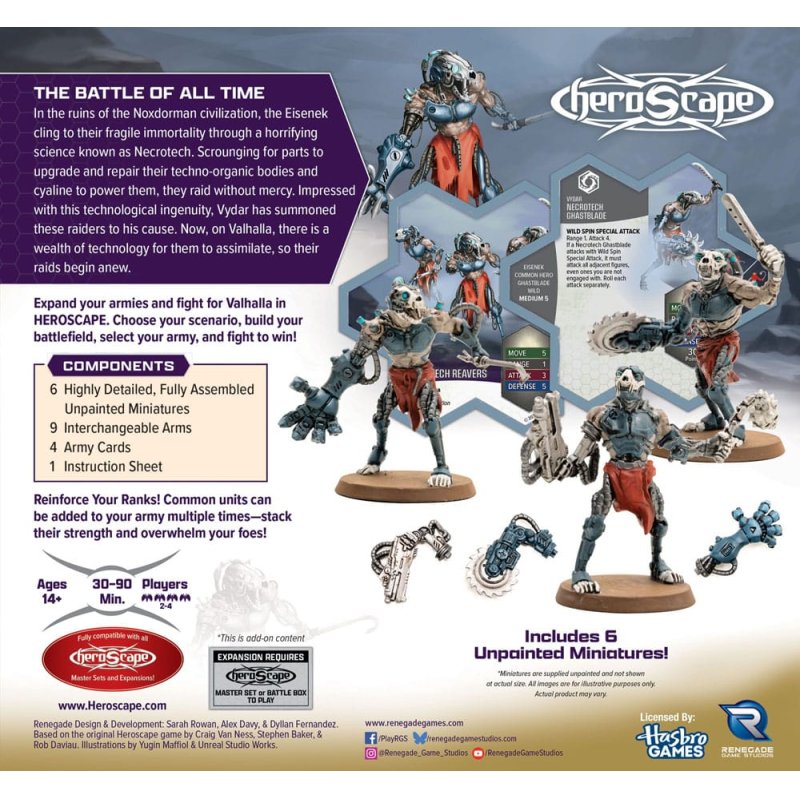Heroscape Army Expansion Age of Annihilation Upgraded Necrotech Reavers (Common) *English Version*