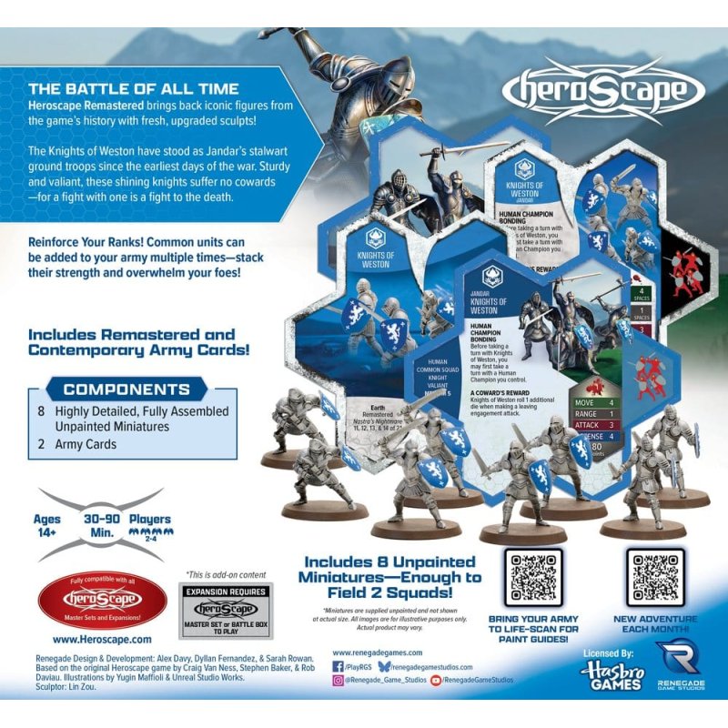 Heroscape Board Game Army Expansion Knights of Weston Remastered *English Version*