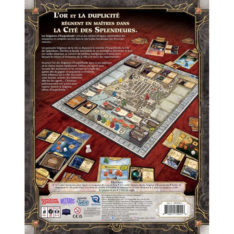 Dungeons & Dragons Board Game Lords of Waterdeep *French Version*