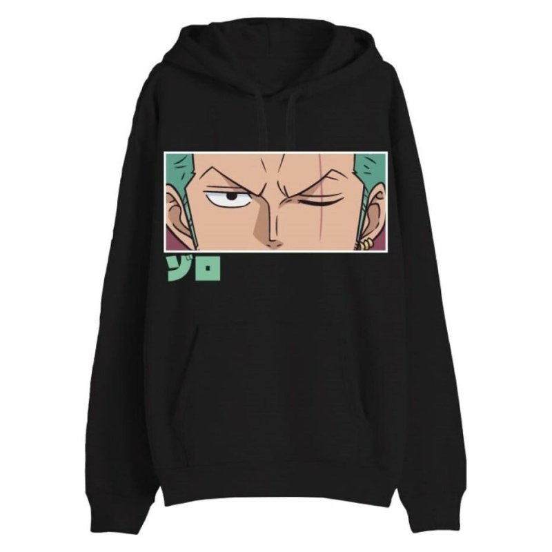 One Piece Sweater Roronoa Zoro Eyes Black Size XS