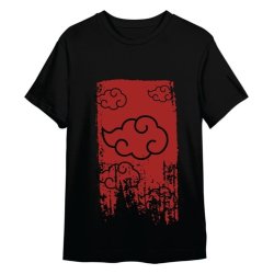 Naruto Shippuden T-Shirt Akatsuki Black Size L