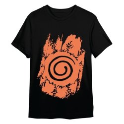 Naruto Shippuden T-Shirt Retro Logo Black Size M