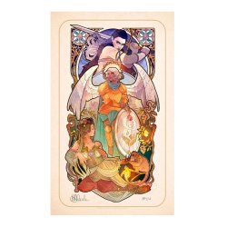 Critical Role Art Print Ashley Johnson: 10th Anniversary Art Nouveau Illustrations 46 x 28 cm - unframed