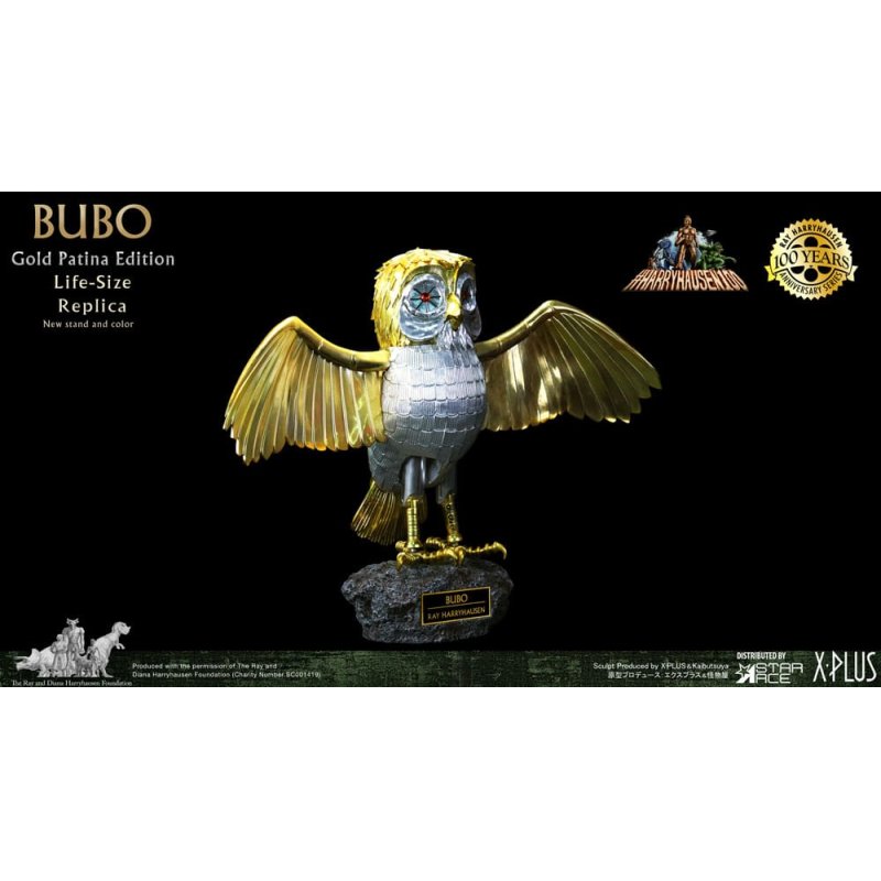 Clash of the Titans Statue Ray Harryhausens Bubo Gold Patina Edition Normal Ver. 34 cm