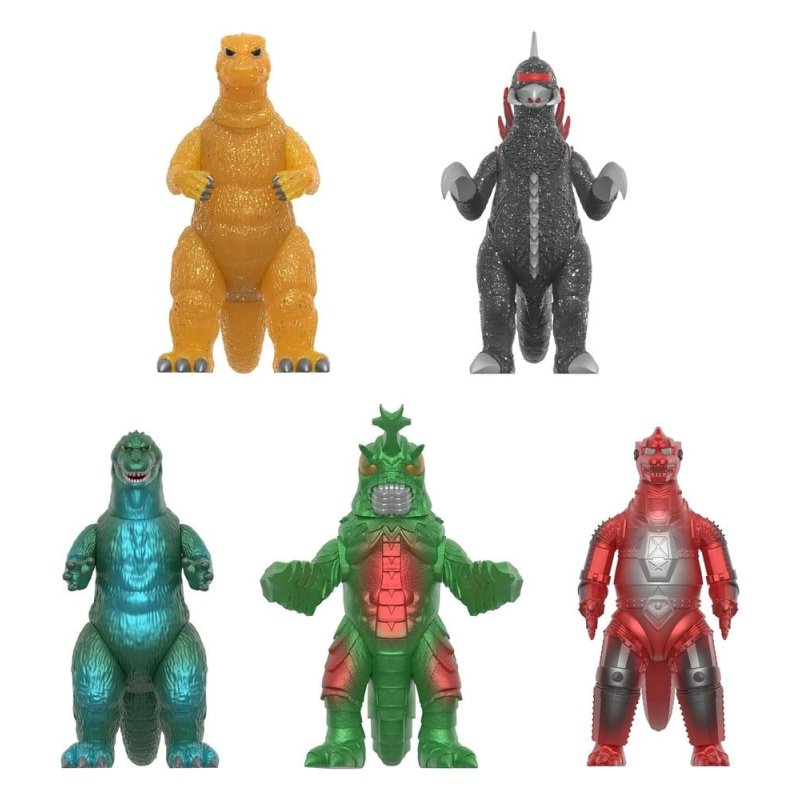 Godzilla Toho (Metallic) Action Figure Blind Box Wave 5 Display (12)