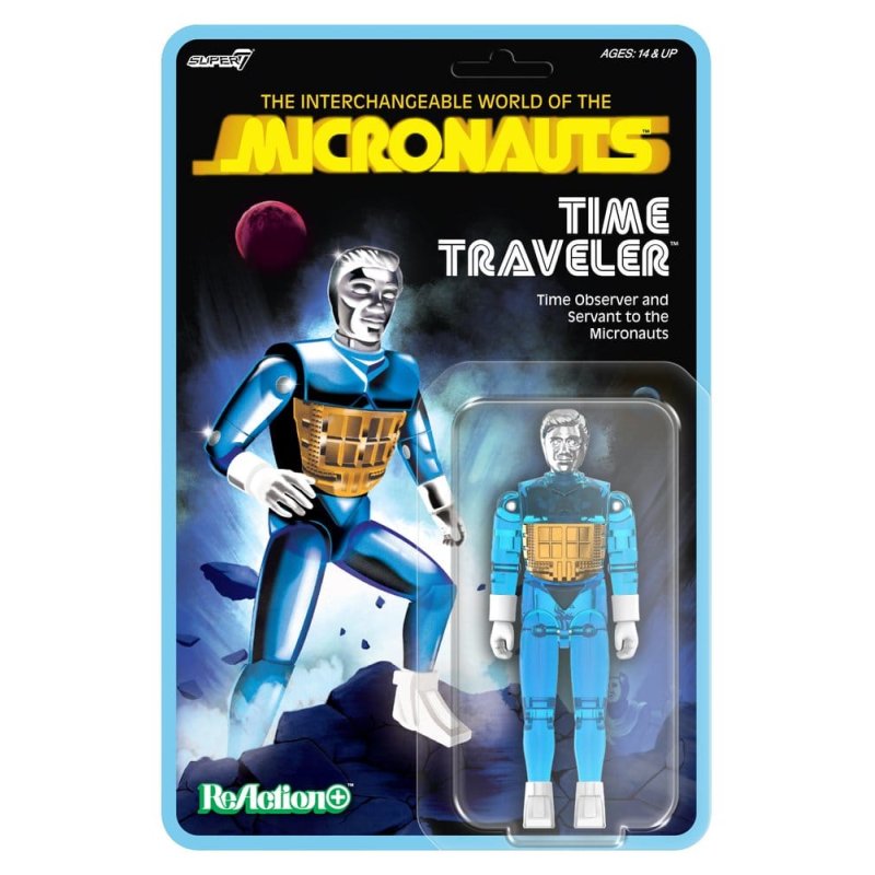 Micronauts ReAction Action Figure Wave 03 Time Traveler (Translucent Blue) 10 cm