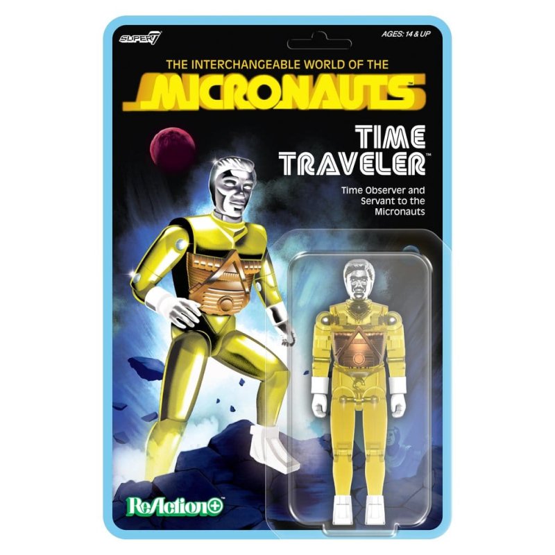 Micronauts ReAction Action Figure Wave 03 Time Traveler (Translucent Yellow) 10 cm