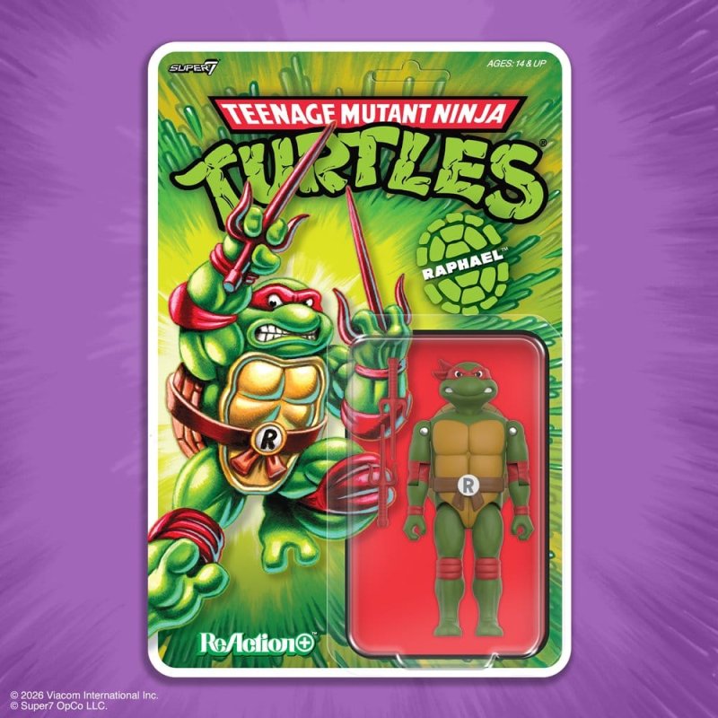 Teenage Mutant Ninja Turtles ReAction Action Figure Wave 01 Raphael