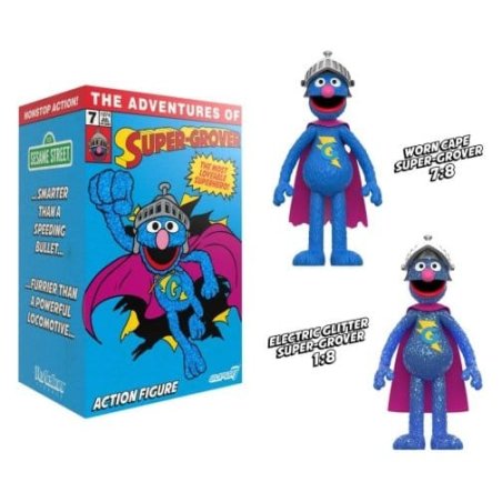 Sesame Street ReAction Action Figure Super Grover (W/Chase)