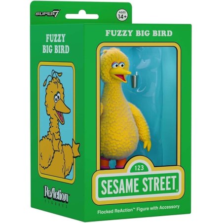 Sesame Street ReAction Action Figure Big Bird (Flocked)