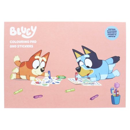 Bluey Colouring Book A4 & Sticker Set