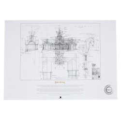 Lord of the Rings Blueprint Art Print The Stable of Edoras 59 x 42 cm