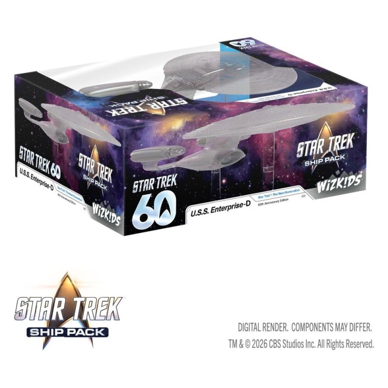 Star Trek Ship Pack Boxed prepainted Miniatures U.S.S. Enterprise - 60th Anniversary Edition 22 cm