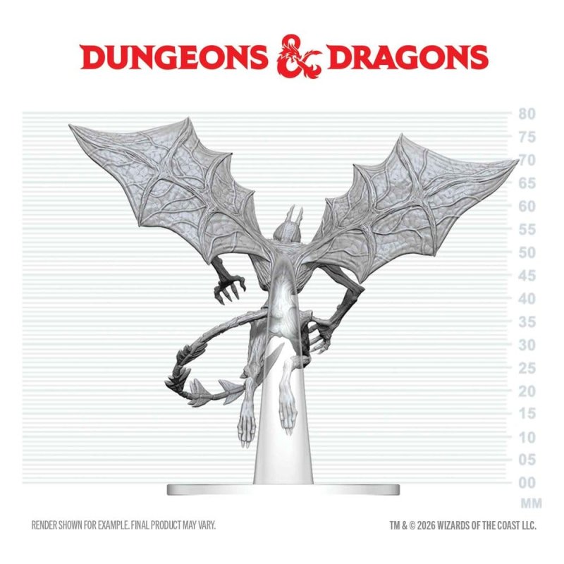 Dungeons &amp Dragons Nolzur's Marvelous Miniatures Unpainted Miniature Nightgaunt 8 cm