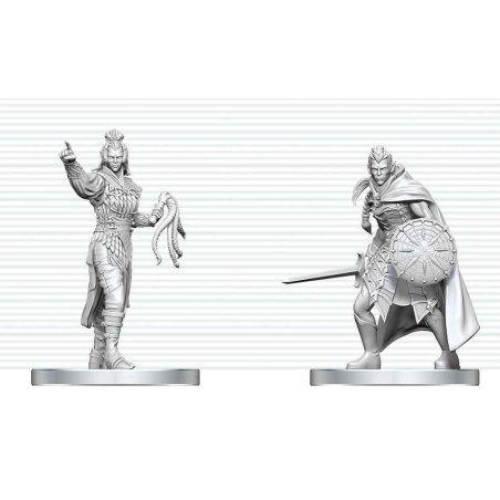 D&D Nolzur's Marvelous Miniatures Mini Figures Drow Elite Warrior & Drow Priestess of Lolth 13 cm
