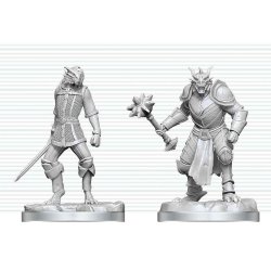 Dungeons & Dragons Nolzur's Marvelous Miniatures Unpainted Miniature Dragonborn Paladin & Dragonborn Squire 14 cm