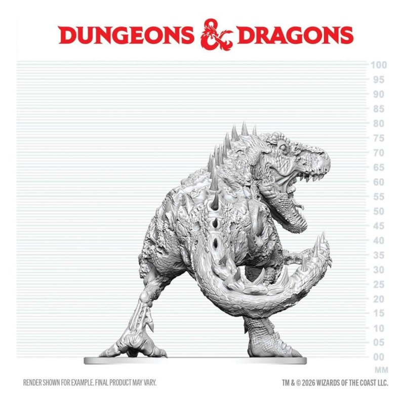Dungeons & Dragons Nolzur's Marvelous Miniatures Unpainted Miniature Tyrannosaurus Zombie 20 cm