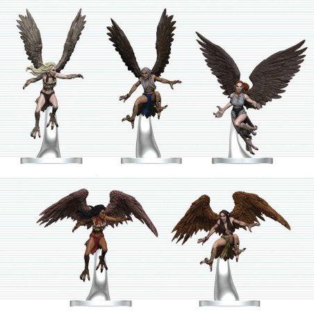 D&D Icons of the Realms Mini Figures Harpy Flock 20 cm