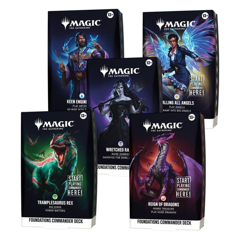 Magic the Gathering Foundations Commander Decks Case (5) english