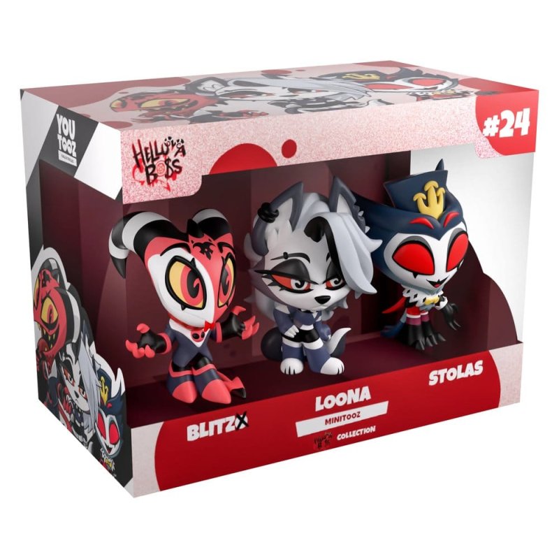 Helluva Boss Mini Tooz Mini Figures 3-Pack Blitzo, Loona &amp Stolas