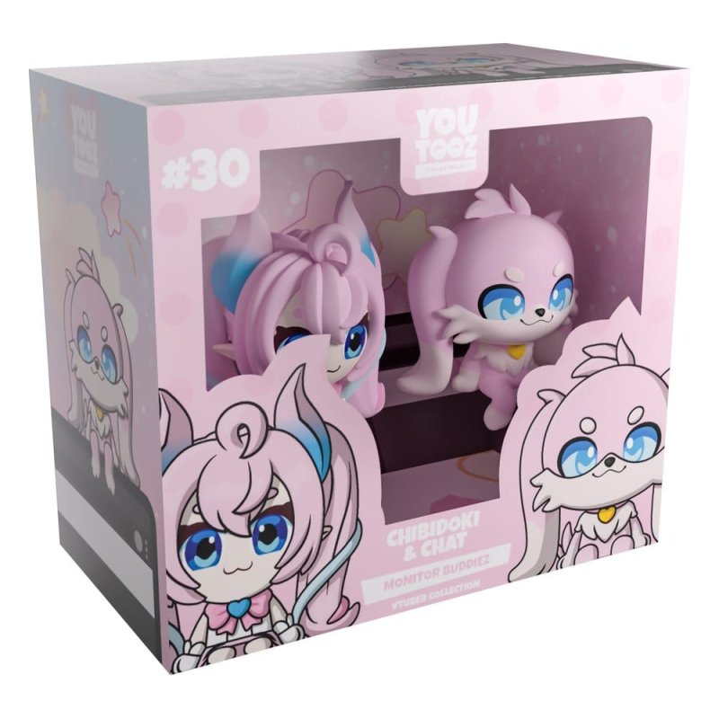 Original Vinyl Figures Chibidoki & Chat Monitor Buddiez 7 cm