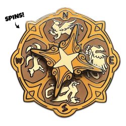 Quincy's Tavern Pin Badge Compass 5 cm