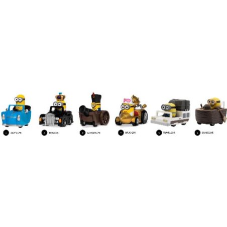 Minions Zoom Hero Pullback Vehicles with Figures Blind Box Assortment (12)