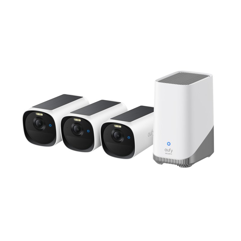 Eufy eufyCam E40 3-Cam Kit HomeBase S380 Balle (forme) Caméra de sécurité IP Intérieure et extérieure 2688 x